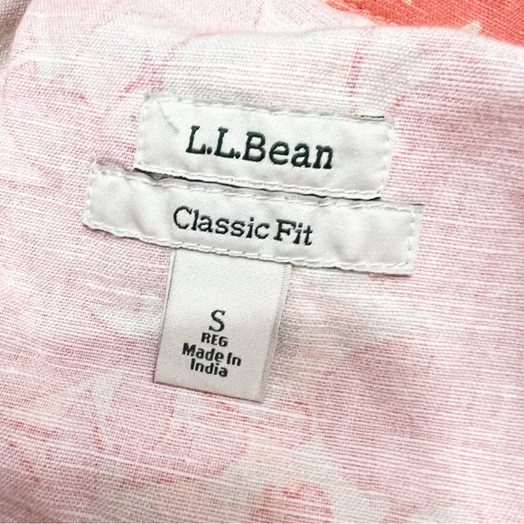 L.L. Bean Skirts Ll Bean Linen Aline Skirt Orange Floral Poshmark